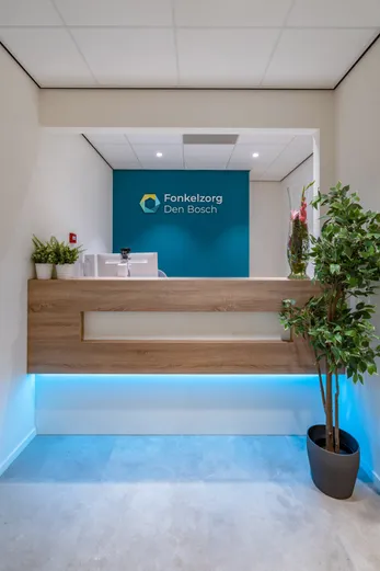 De balie van Fonkelzorg Den Bosch